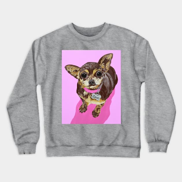 Brownie the Chihuahua Crewneck Sweatshirt by AmandaAAnthony
